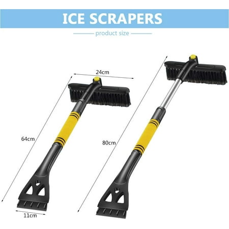 Famon Car Snow Brush with Ice Scraper Window and Windshield Cleaning Automotive Tool Snow Scraper Shovel with Soft Bristle Head for Cars SUVs and Trucks Famon Car Snow Brush with Ice Scraper Window and Windshield Cleaning Automotive Tool Snow Scraper Shovel with Soft Bristle Head for Cars SUVs and Trucks
